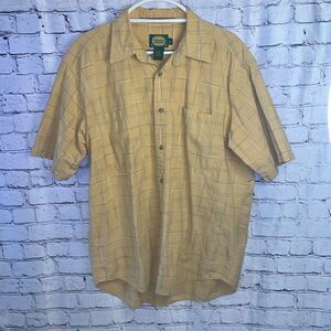 Cabela’s Yellow Short Sleeve Button Down Mens Large